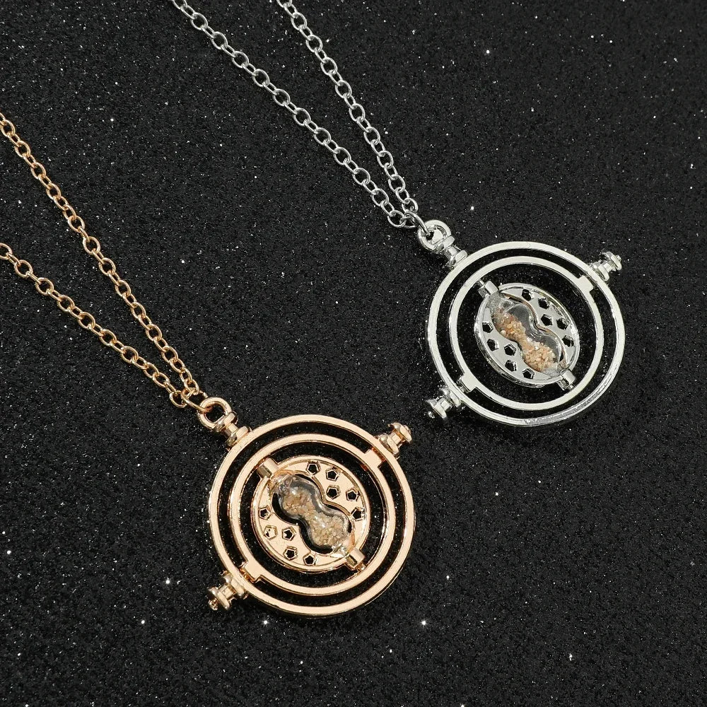 New Creative Accessories Hot Selling Time Converter Hourglass Necklace Earrings Series Sweater Chain Decoration Gift