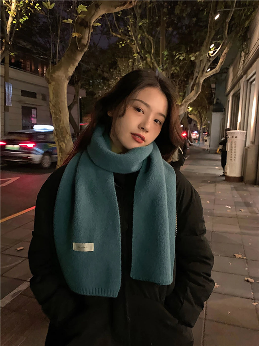 New Knitted Scarf For Women Men Girls Students Autumn Winter Solid Color Cotton Scarves Soft Knitting Shawl Female Wrap Shawls