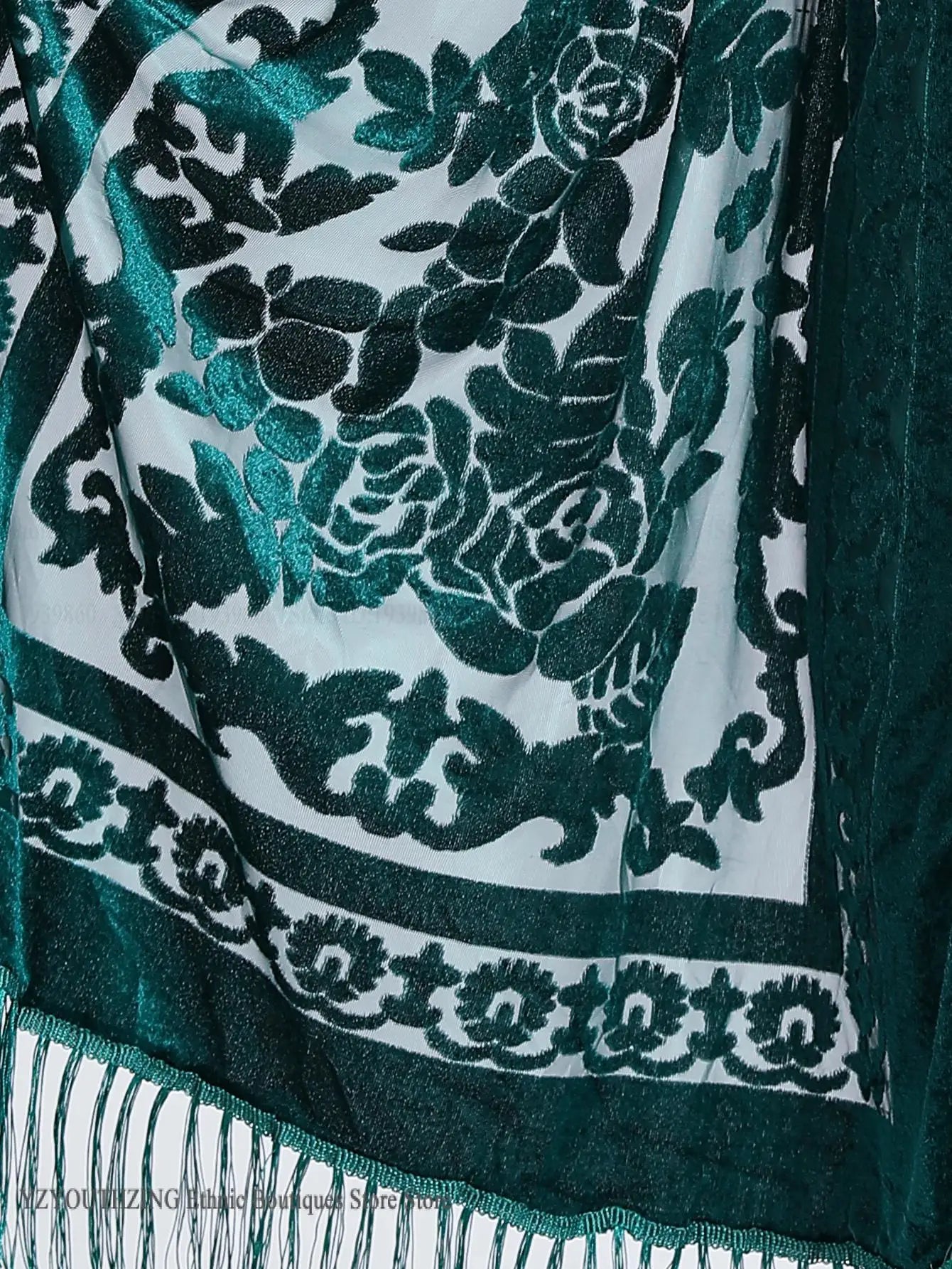 Women Velvet Scarf Shawl Female Long Jacquard Scarves Noble Shawl Autumn Spring Poncho Wrap Luxury Pashmina Tassel Cloak Bufanda