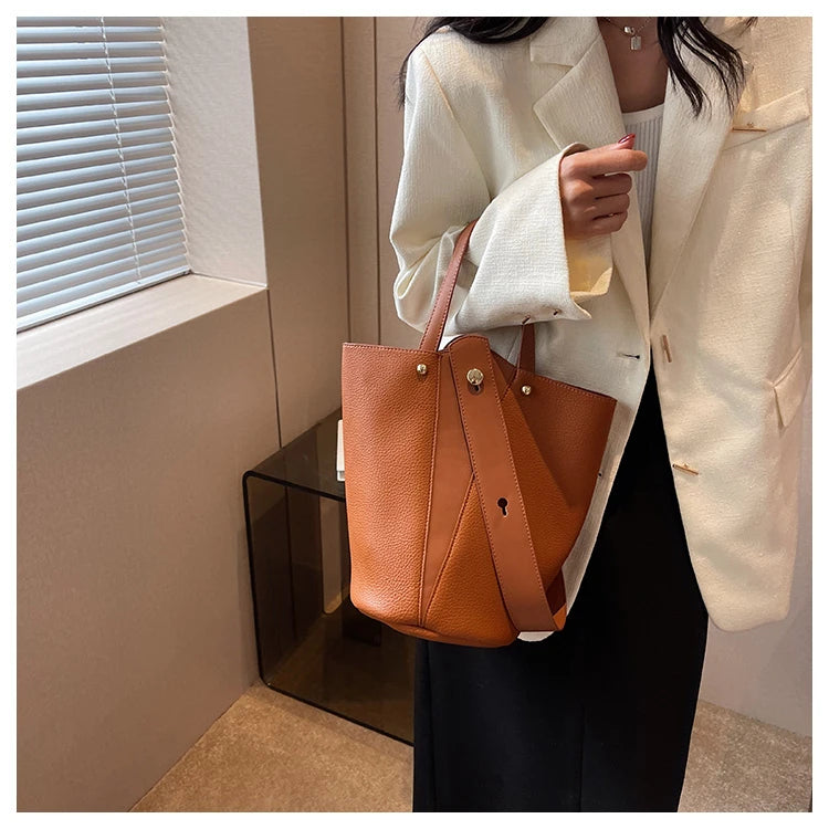 Fashion Trending Brand Luxury Designer Women Bags Female Handbags Solid Bucket Bag For Women 2023 Crossbody Shoulder Bags Totes