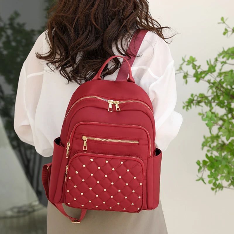 Fashion Bagpack Women High Quality Nylon Backpacks Female Big Travel Back Pack Large School Bags for Teenage Girls Shoulder Bag