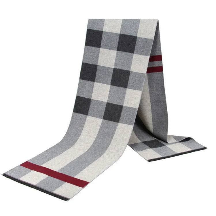 Men Scarf For Man Winter Copy Cashmere Shawl Luxury Brand Scarf Soft Keep Warm Outdoor Grey Knit Neckerchief Men Shawl Wrap Gift
