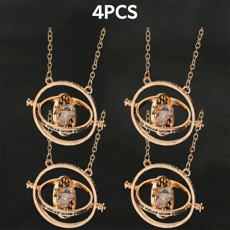 New Creative Accessories Hot Selling Time Converter Hourglass Necklace Earrings Series Sweater Chain Decoration Gift
