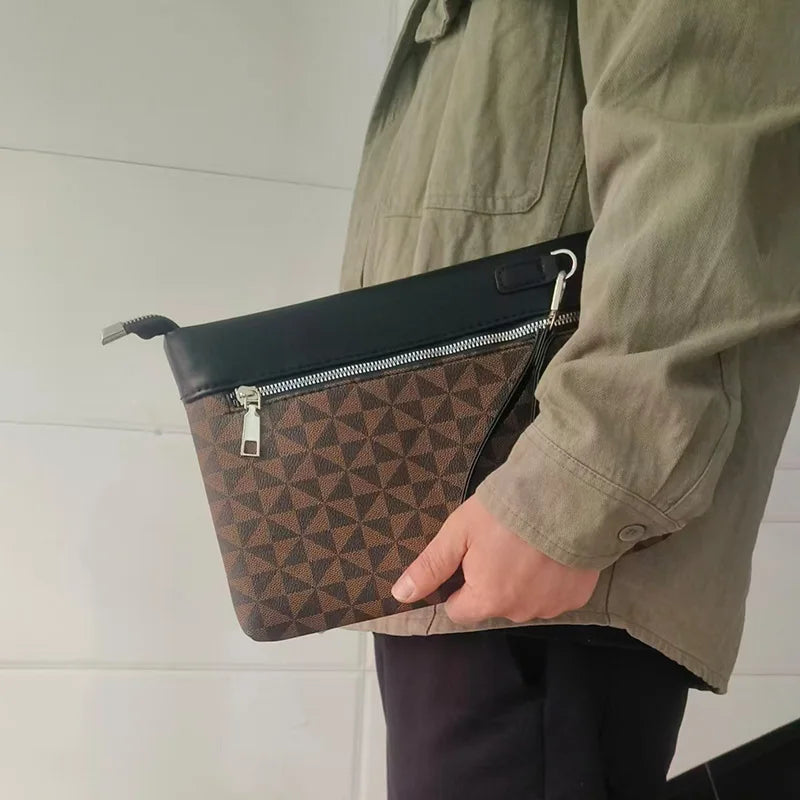 Fashion Business Men Day Clutch Phone Bag High Quality PU Leather Money Handbag Fashion Clutch Bags Casual Male Cardholder Case