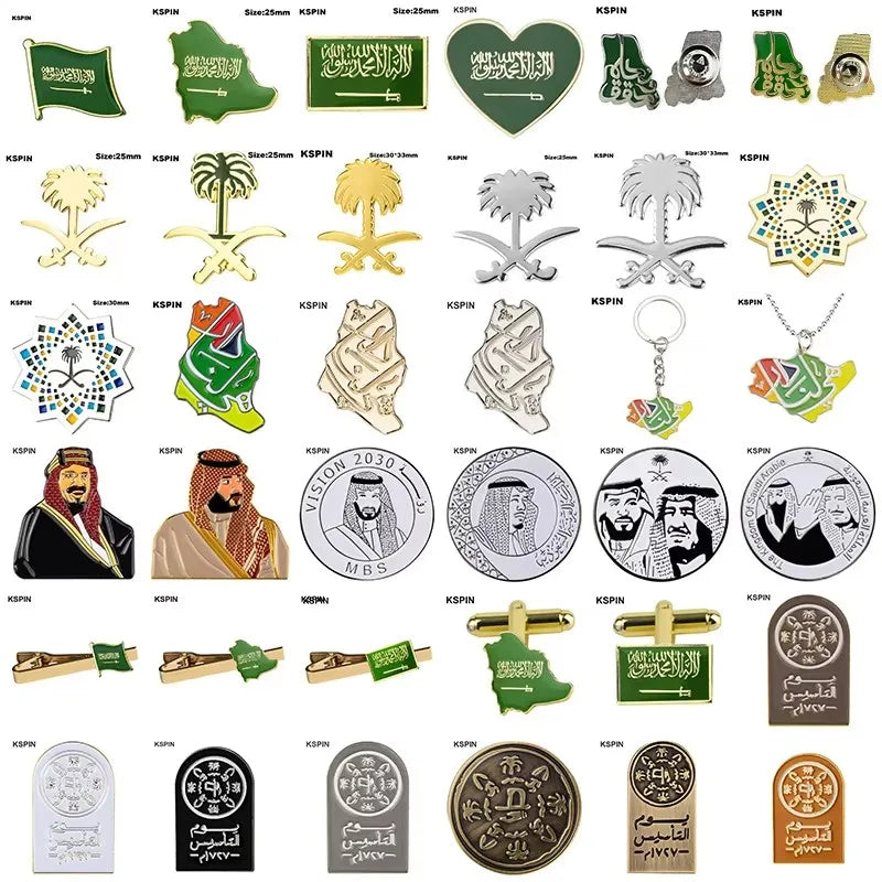 Saudi Arabia Flag Badge Brooch Natinal Lapel Pins Flag Lapel Pins Country Flag Badge