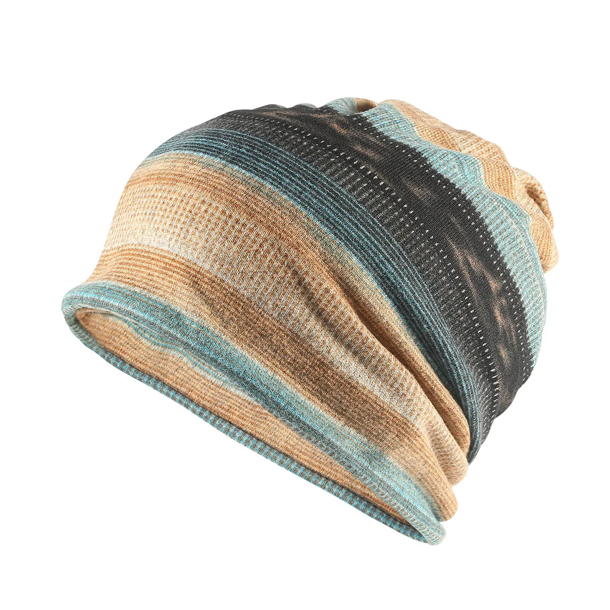 Graffiti scarf dual purpose hood,High quality of female and Men's cap, Baotou Hat, breathable sleeping hat,Striped Bohemian hat