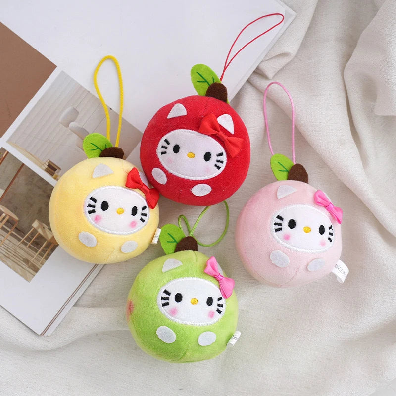 Sanrio My Melody Hello Kitty Plush Keychain Doll Cartoon Backpack Decoration Car Keys Pendant Girls Christmas Halloween Gifts