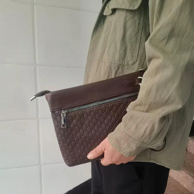 Fashion Business Men Day Clutch Phone Bag High Quality PU Leather Money Handbag Fashion Clutch Bags Casual Male Cardholder Case