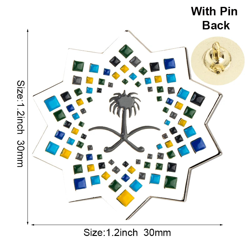 Saudi Arabia Flag Badge Brooch Natinal Lapel Pins Flag Lapel Pins Country Flag Badge