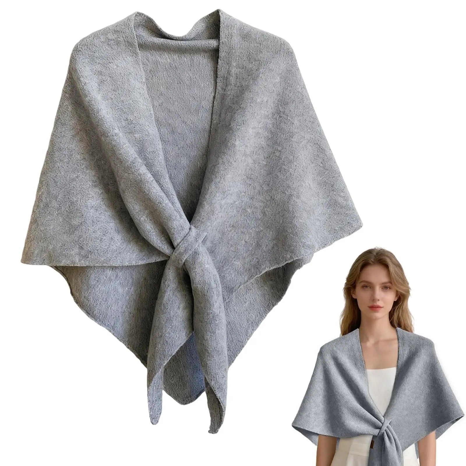 Winter Shawl for Women Elegant Retro Triangle Knitted Scarf Shawl Cardigan Single Shoulder Top Sweater Fashion Versatile Shawl