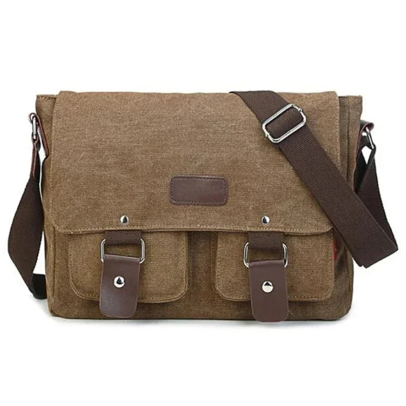 New Fashion Men Vintage Canvas Bag Casual Crossbody Bag for Men Messenger Bag Man Travel Shoulder Bags