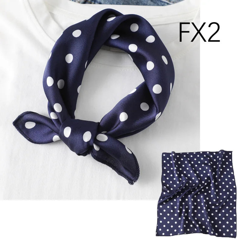 Women scarf  50*50cm Square Skinny Retro Head small size silk hair scarves NeckerChief office lady print shawls foulard