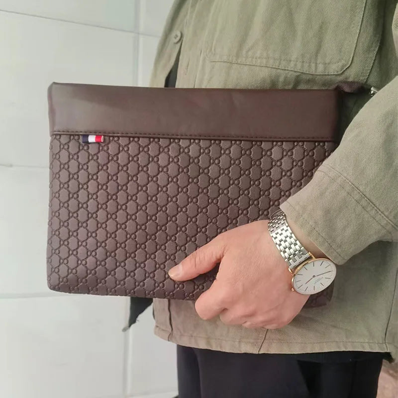 Fashion Business Men Day Clutch Phone Bag High Quality PU Leather Money Handbag Fashion Clutch Bags Casual Male Cardholder Case