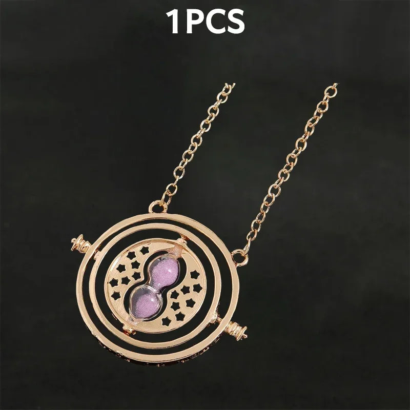 New Creative Accessories Hot Selling Time Converter Hourglass Necklace Earrings Series Sweater Chain Decoration Gift