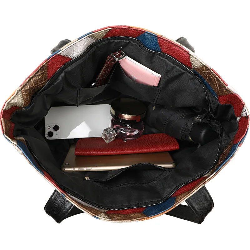 Women's Handbag Women's Shoulder Bag Fashion Purse Vintage Leather Bag Large Capacity Handbag Inclined Shoulder Bag Mom's Bag