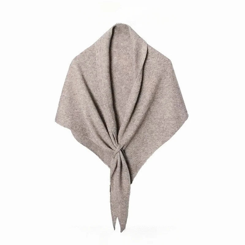 Winter Women Shawl Wraps Cardigan Cape Wool Blend Triangle Shawl Scarf Thickened With Knitted Warm Shoulder