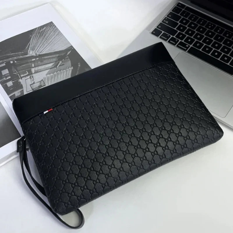 Fashion Business Men Day Clutch Phone Bag High Quality PU Leather Money Handbag Fashion Clutch Bags Casual Male Cardholder Case