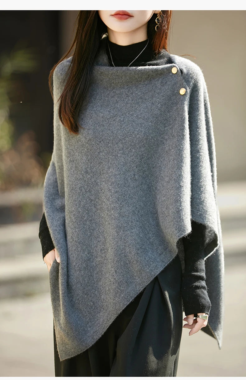 WinvyNee Winter Women's Long Solid Shawl Wraps 100% Wool Scarf Women Luxury Buttons Warm Thick Soft Scarves for ladies G1673004