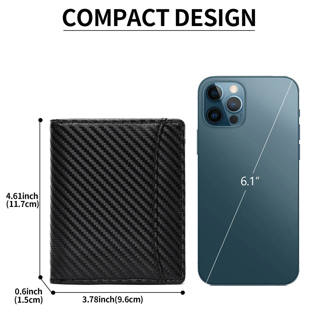 Slim Wallets for Men - Leather Money Clip Mens Wallet - RFID Blocking Front Pocket Bifold Wallet - Minimalist Credit Card Holder