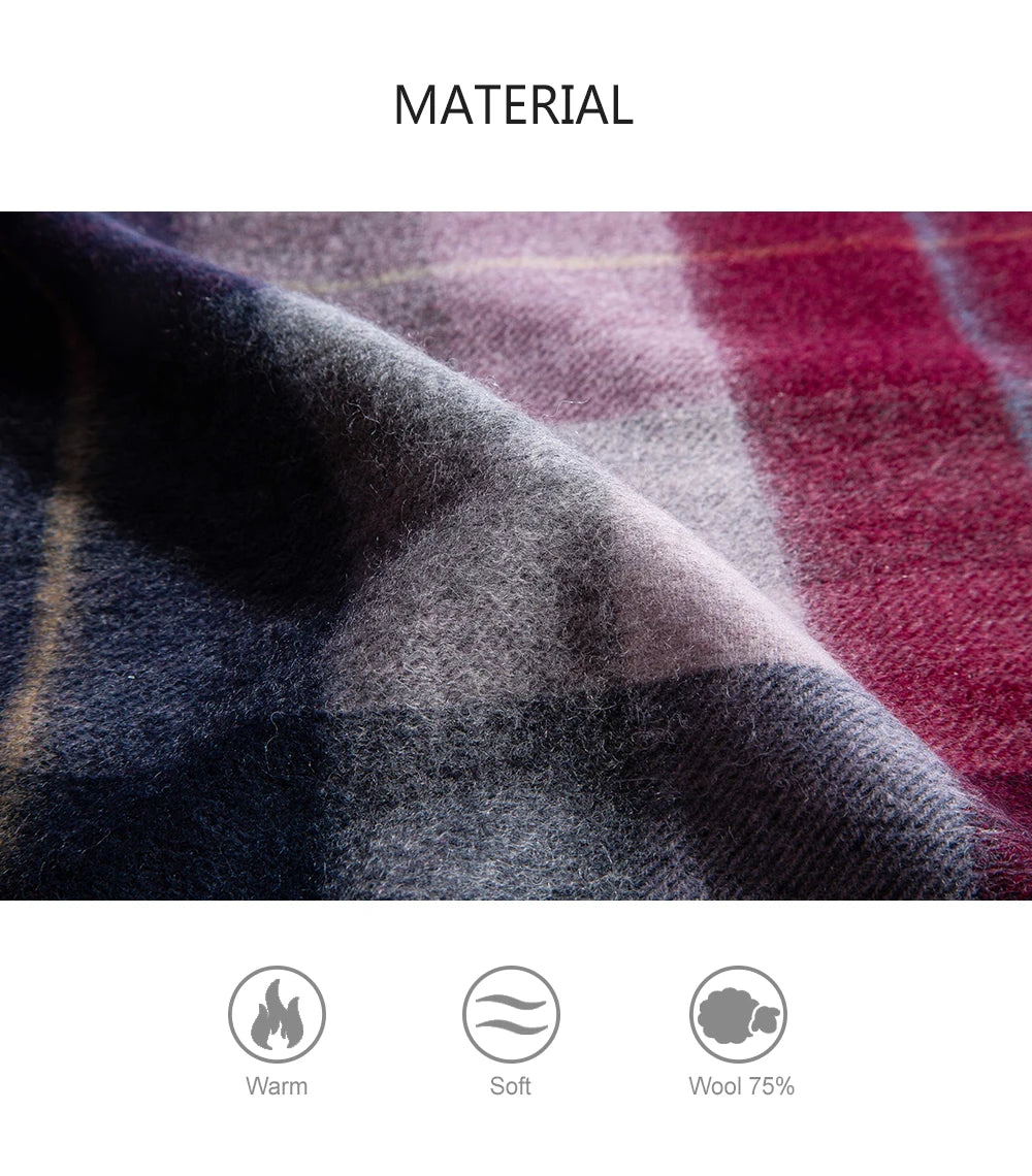 Fashion Men Women Scarf Warm Wool Comfortable Winter Scarf Unisex High Quality Neckerchief Brand Design Popular Couple Muffler