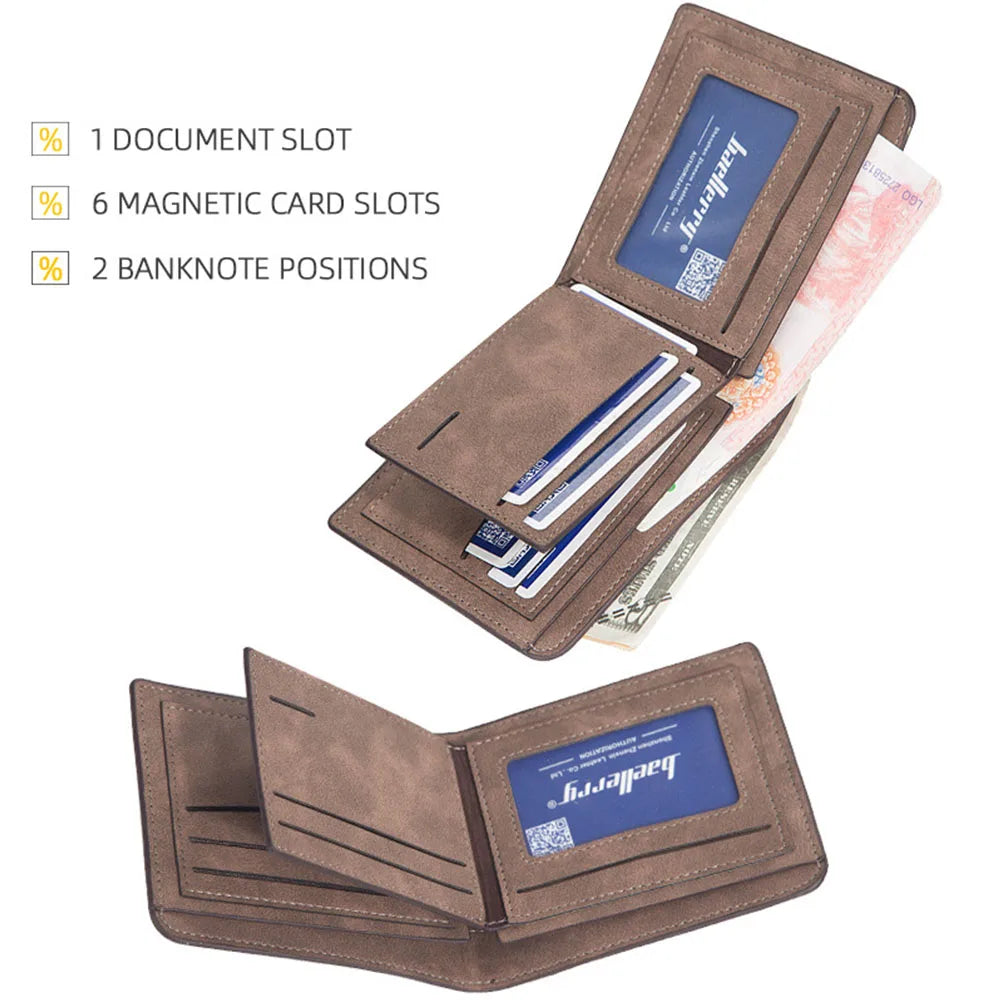 2024 Men Wallets Name Engraving Fashion Short Male Purse Simple Card Holder High Quality Male Purse For Boy Carteria