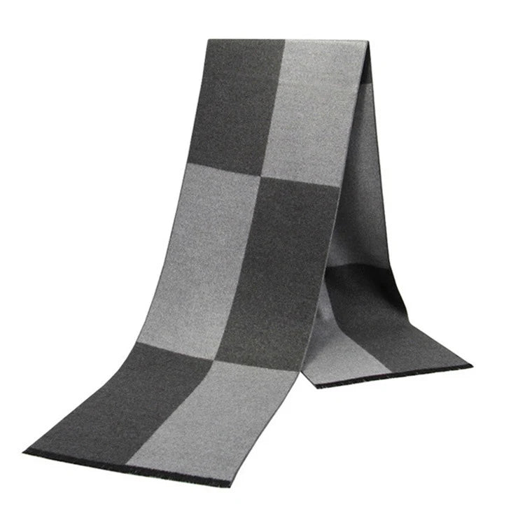 Men Scarf For Man Winter Copy Cashmere Shawl Luxury Brand Scarf Soft Keep Warm Outdoor Grey Knit Neckerchief Men Shawl Wrap Gift