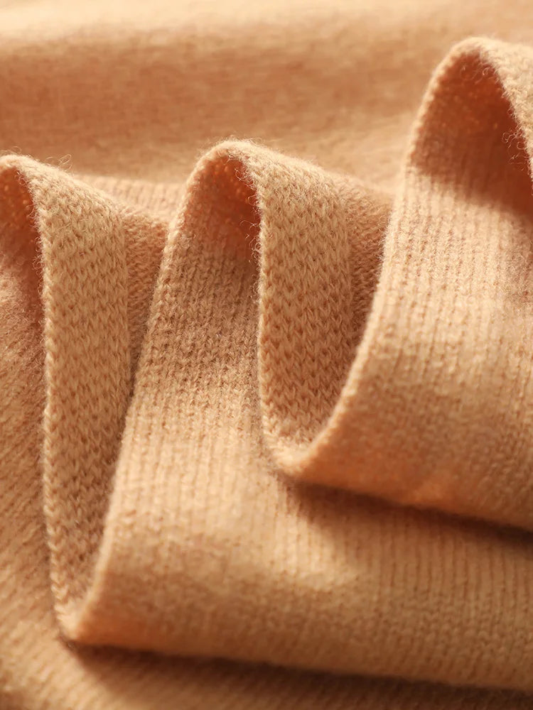ADDONEE 100% Merino Wool Knitted Shawl For Women Autumn Winter Simple Style Solid Soft Knitwear Korean Popular Cappa Fashion Top