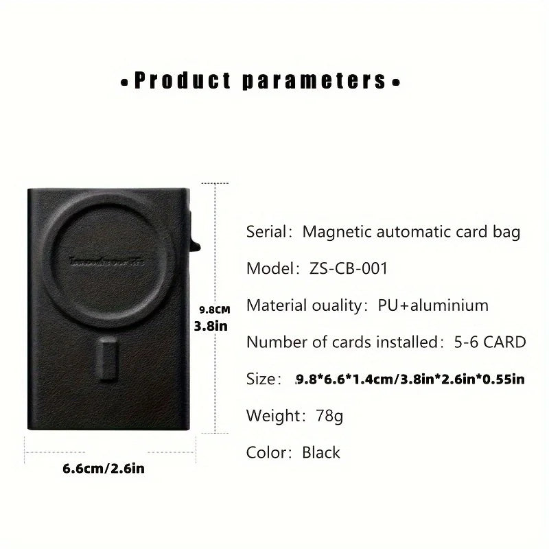 Slim Wallet for Men - Minimalist Mens Wallet Pop up Card Holder with RFID Blocking and Money Pocket Wallets Stealth Wallet Gifts