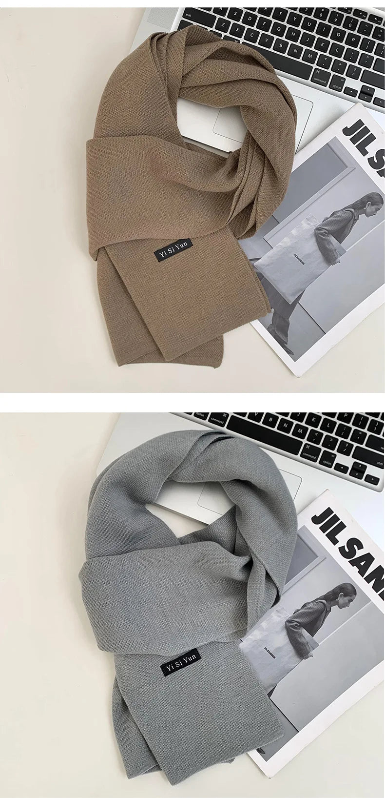 Men's scarf new winter pure black middle-aged and elderly versatile men's scarf youth British style scarf shawl