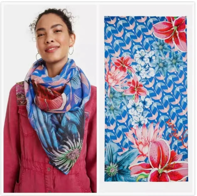 scarf  for woman brand luxury scarf elegant womens shawl silk scarves woman Autumn and winter classic print high-end scarf