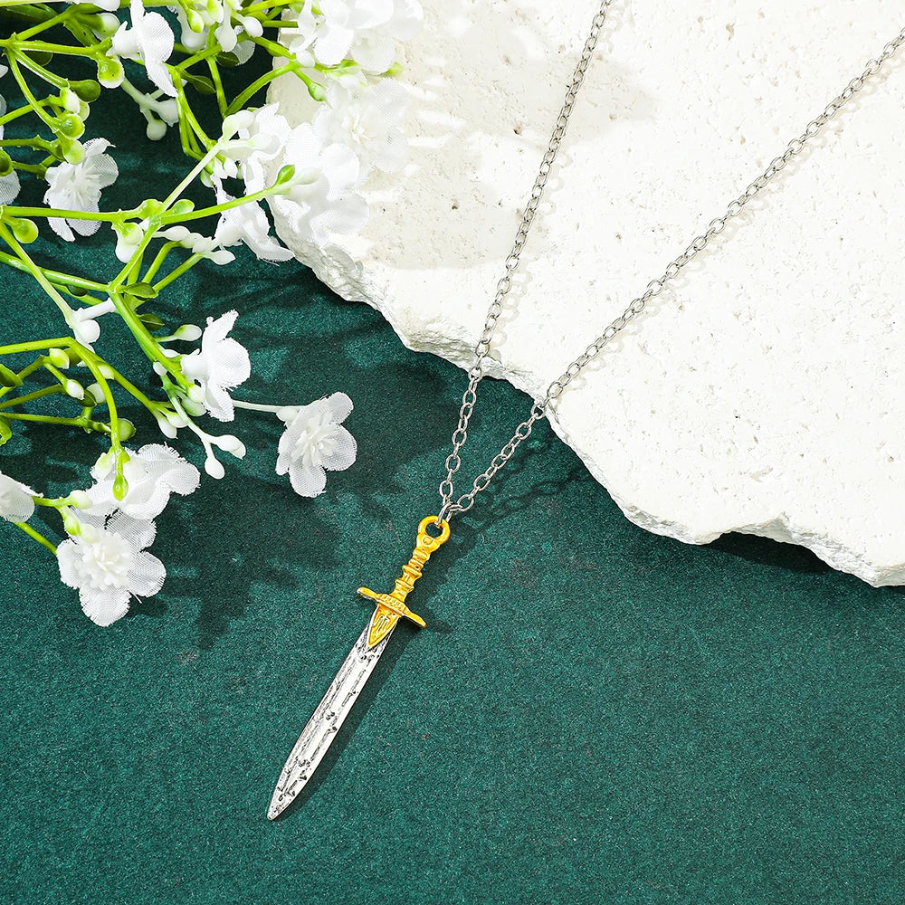Sword Necklace for Men and Women, Vintage Jewelry, Party, Halloween, Club, Gift