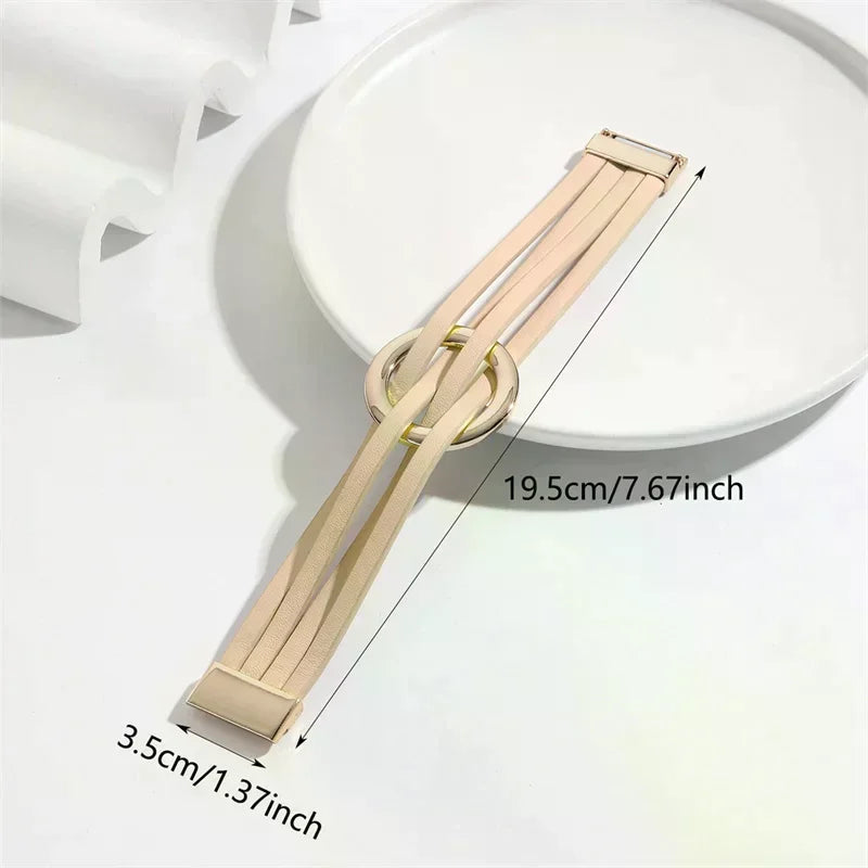 Leather Bracelets For Women 2026 Fashion Bracelets & Bangles Elegant Multilayer Wide Wrap Bracelet Female Jewelry Gift