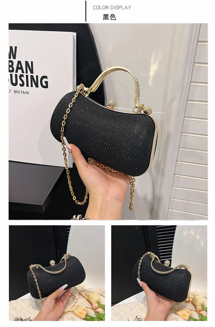 Evening party bags: This year, there is a trend for sophisticated and feminine women's bags. There are simple buttoned small bag