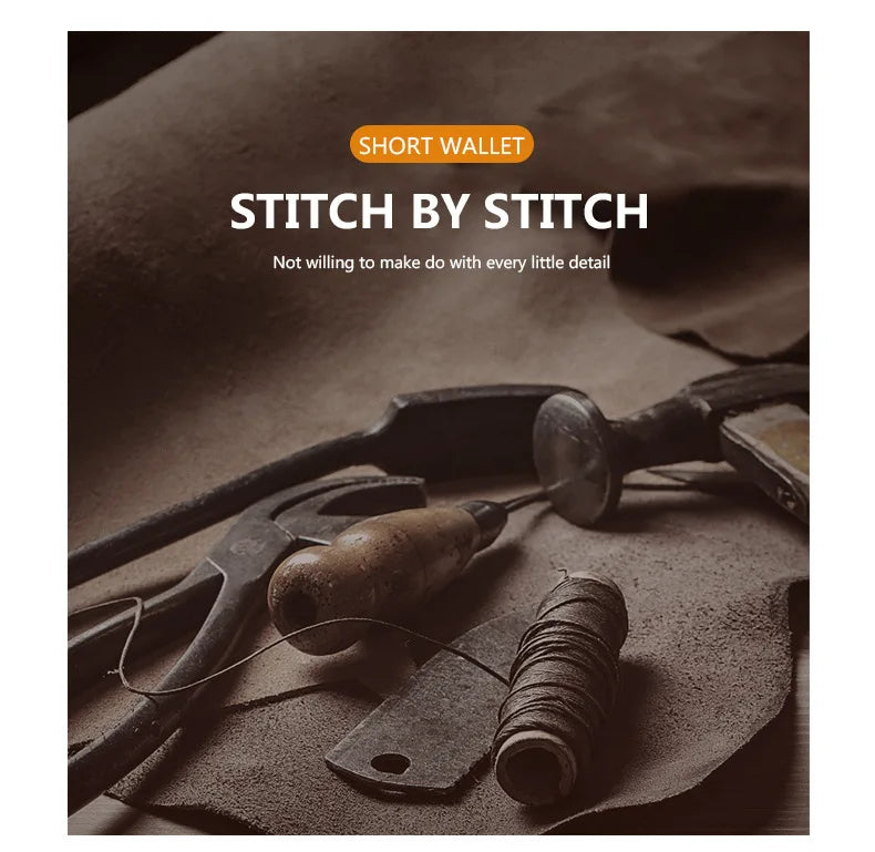 Slim Wallets for Men Rfid Blocking Money Clip Men's Youth Luxury Short Leather Card Holder Thin Minimalist Bifold Man Wallet