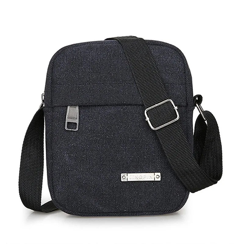Men's Fashion Canvas Small Bag Casual Men Mini Handbags Male Crossbody Shoulder Messenger Bags For Men Business Sidebag