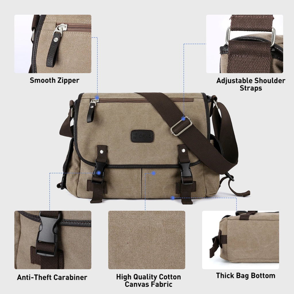 Messenger Bag for Men,Fashion School Bag Large Laptop Bag for Daily Use ,Multi-Functional Shoulder Bags Large Chest Daypack