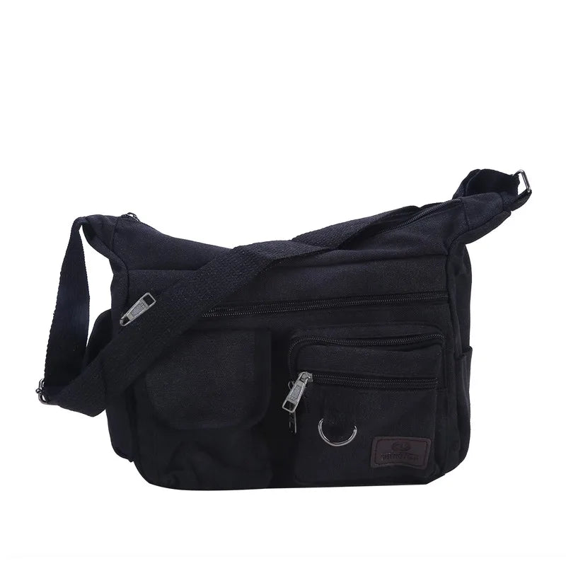 Men Canvas Shoulder Bags Casual Tote Travel Men's Crossbody Bag Luxury Messenger Bags Fashion High Quality Handbag