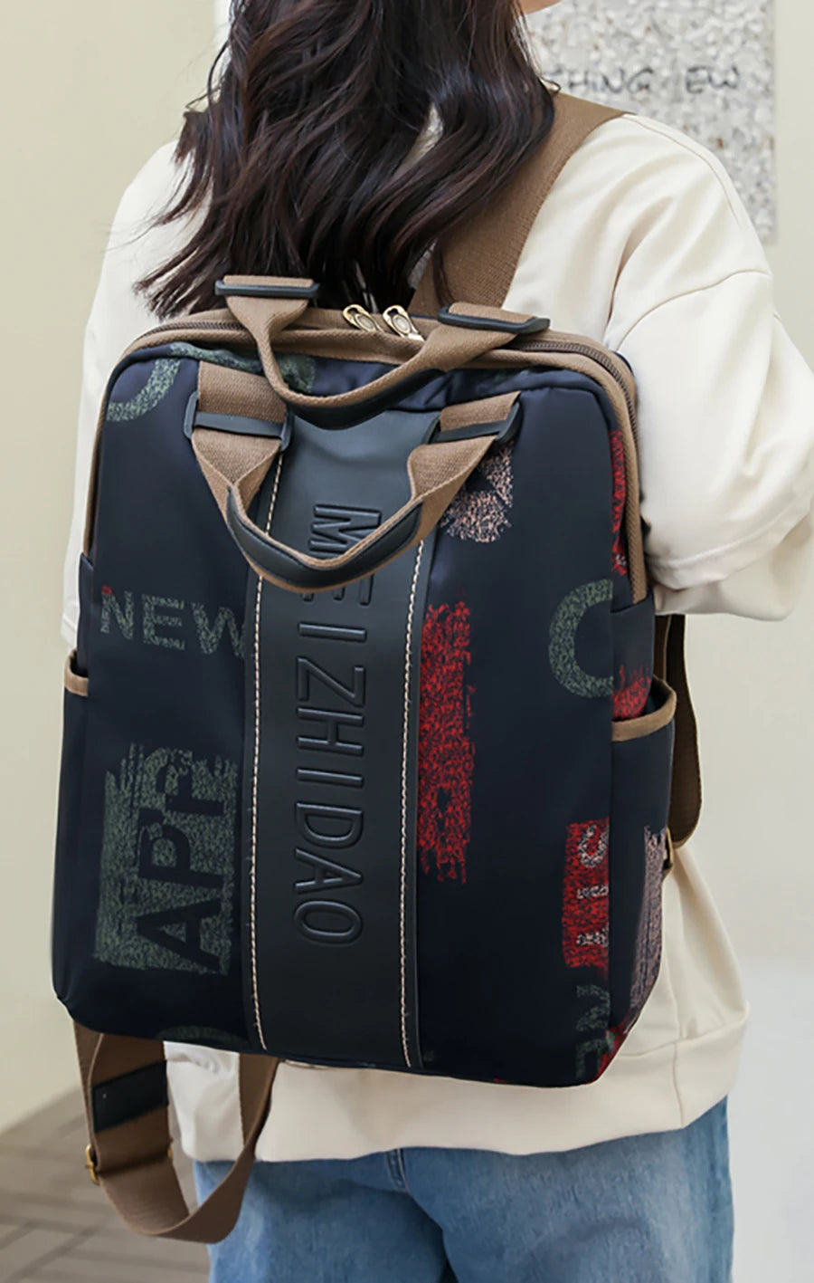 Fashion Designer Backpacks Female Canvas Bagpack Women Large Travel Bags School Backpack For College Students Shoulder Bag Sac