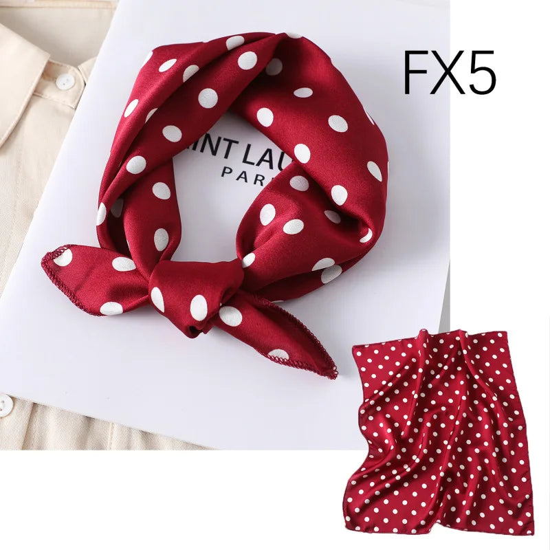 Women scarf  50*50cm Square Skinny Retro Head small size silk hair scarves NeckerChief office lady print shawls foulard