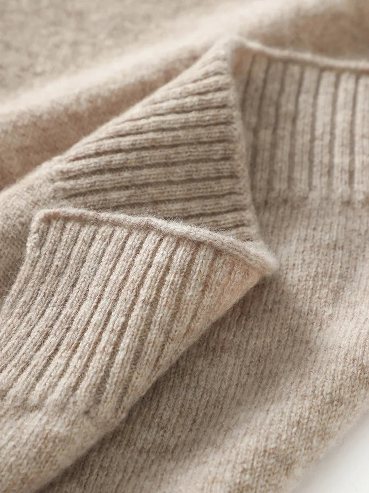 ADDONEE 100% Merino Wool Knitted Shawl For Women Autumn Winter Simple Style Solid Soft Knitwear Korean Popular Cappa Fashion Top