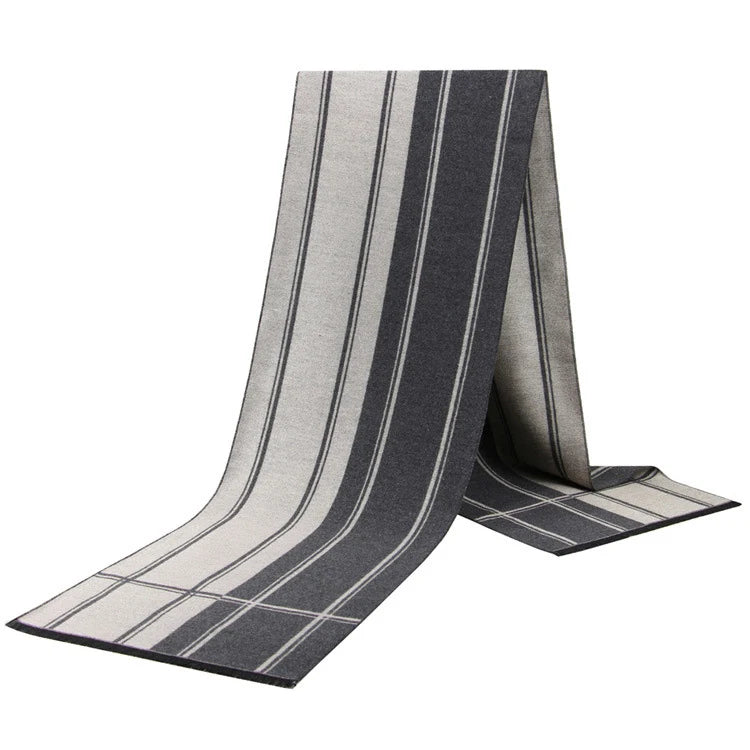 Men Scarf For Man Winter Copy Cashmere Shawl Luxury Brand Scarf Soft Keep Warm Outdoor Grey Knit Neckerchief Men Shawl Wrap Gift