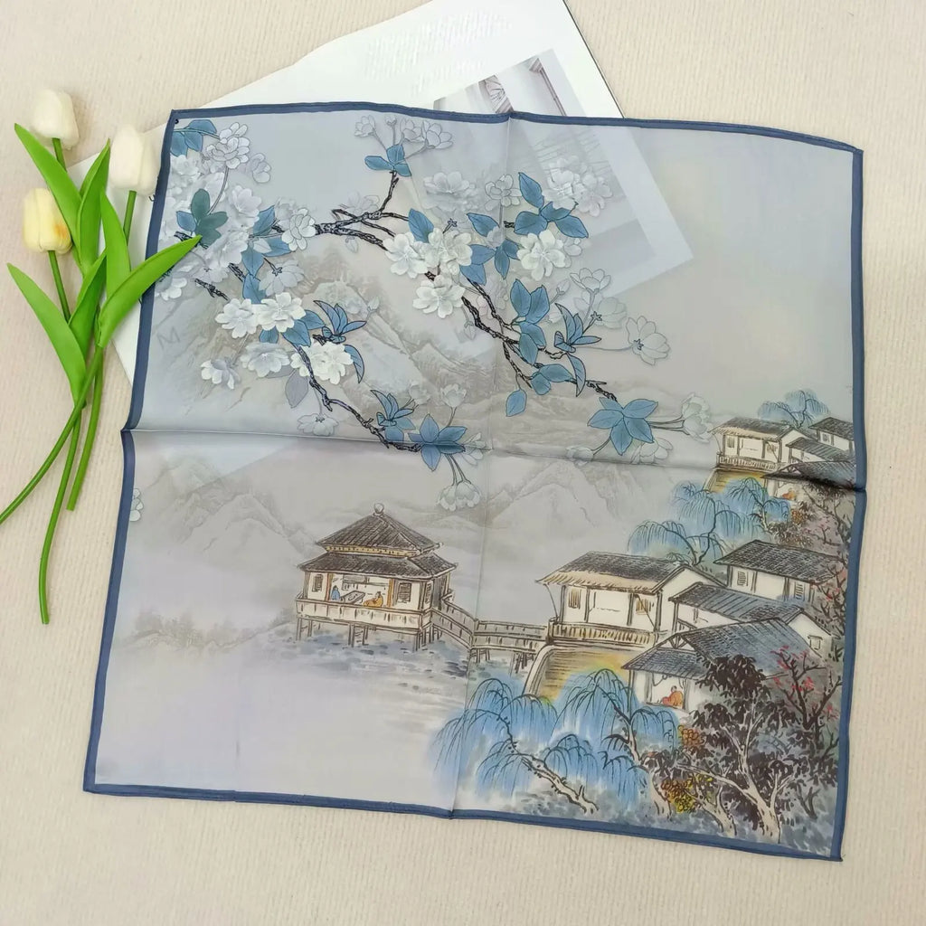 100% Real Silk Scarf Women Shawls Wraps Ladies Foulard Scarves New Neck Hair Small Office Pashmina Female Hijab Bandana шарфи