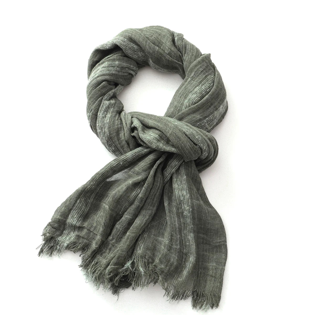 Cotton Linen Striped Scarf for Men Women Soft Warm Neckerchief Short Tassel Scarves Male Accessories Bufandas Shawls