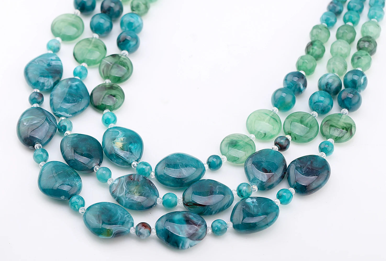 New Handmade Beaded Necklace for Women Multi-layers String Larger Size Bib Statement Necklaces Party Wedding Accessory