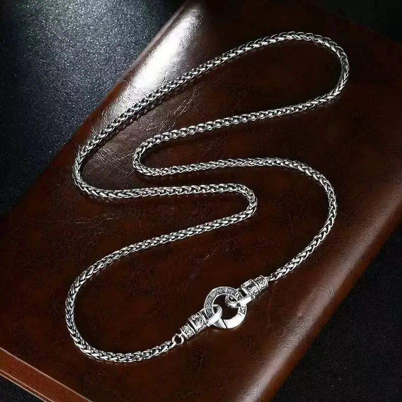 New 925 Sterling Silver Necklace Woven chain For Men Women Fashion Clavicle Chain Necklaces Wedding Party Jewelry Gift