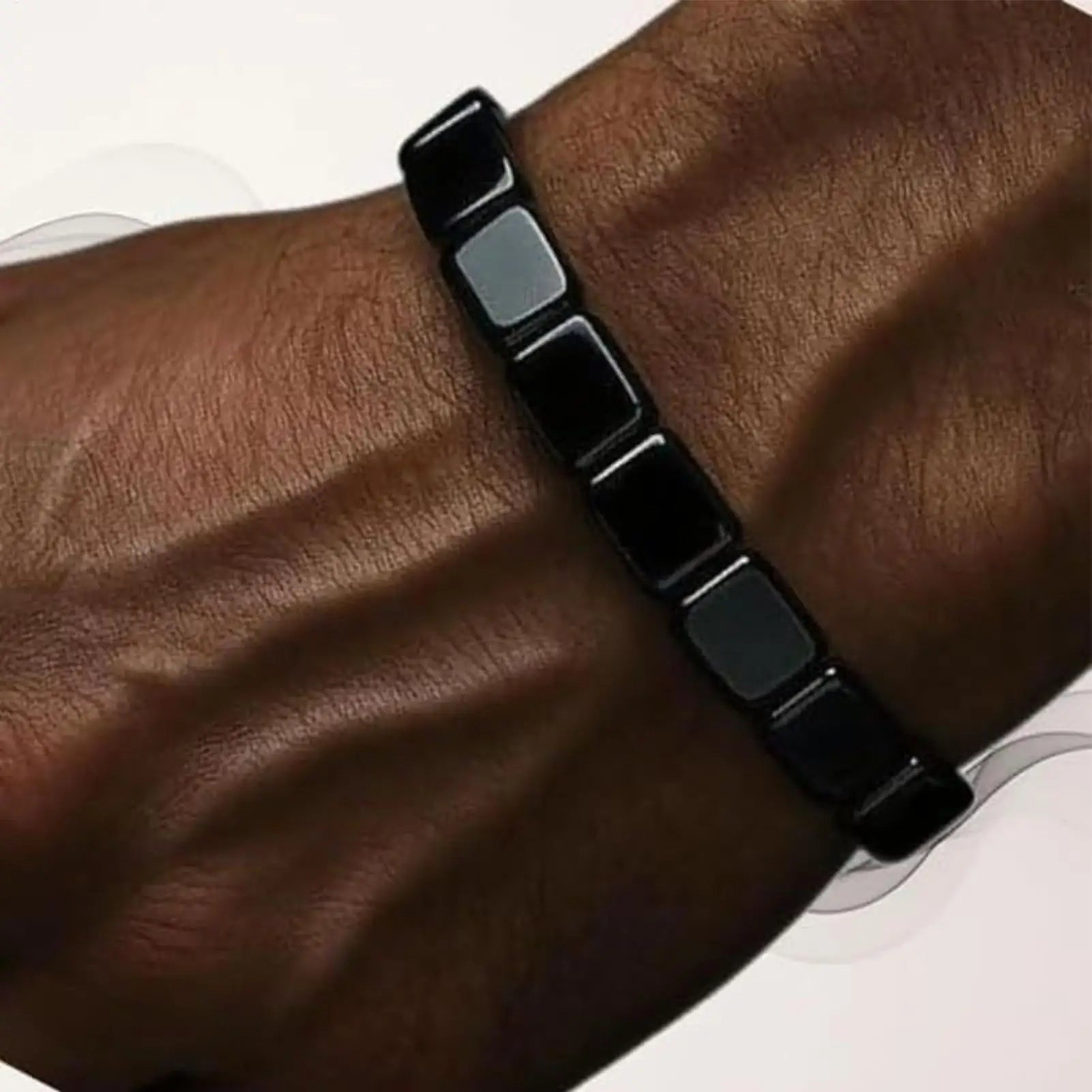 HematiteBracelet Masculine Bracelet With Natural HematiteMasculine Jewellery Wrist Decor Everyday Wear For Father Husband