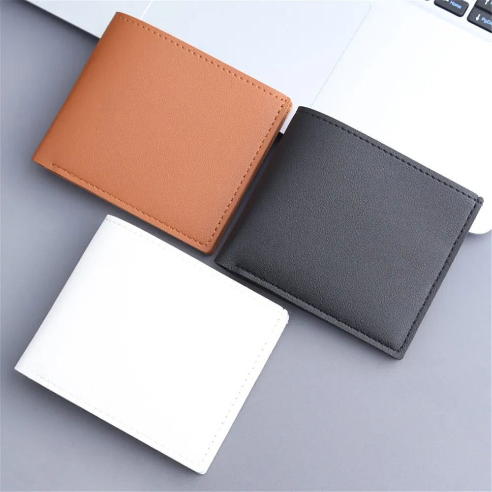 Men's Short Wallet Leather Wallet Thin Design Money Purse Vintage Credit Card Holder For Travel go shopping Everyday Use Gifts