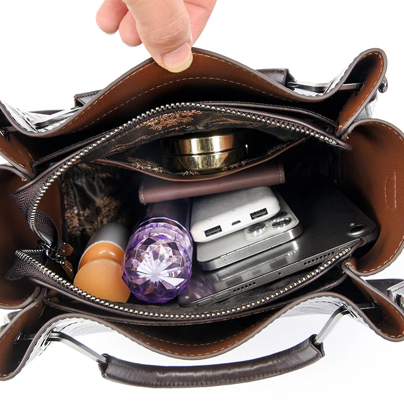 Luxury Handbags Woman Bags Designer Big Shoulder Bags for Women's 2024 Trendy Large Capacity Ladies Leather Hand Casual Tote Bag