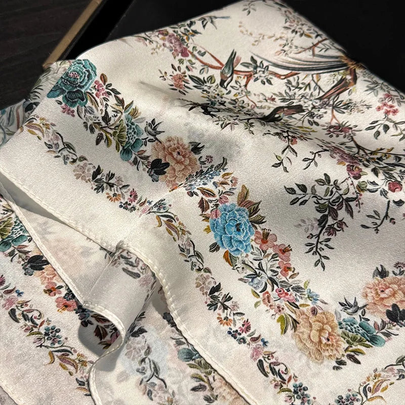 وشاح حريري طبيعي 100%، شال نسائي، أوشحة، أوشحة نسائية، أوشحة، أوشحة جديدة للرقبة والشعر، شال صغير للمكتب، شال باشمينا، حجاب نسائي، باندانا