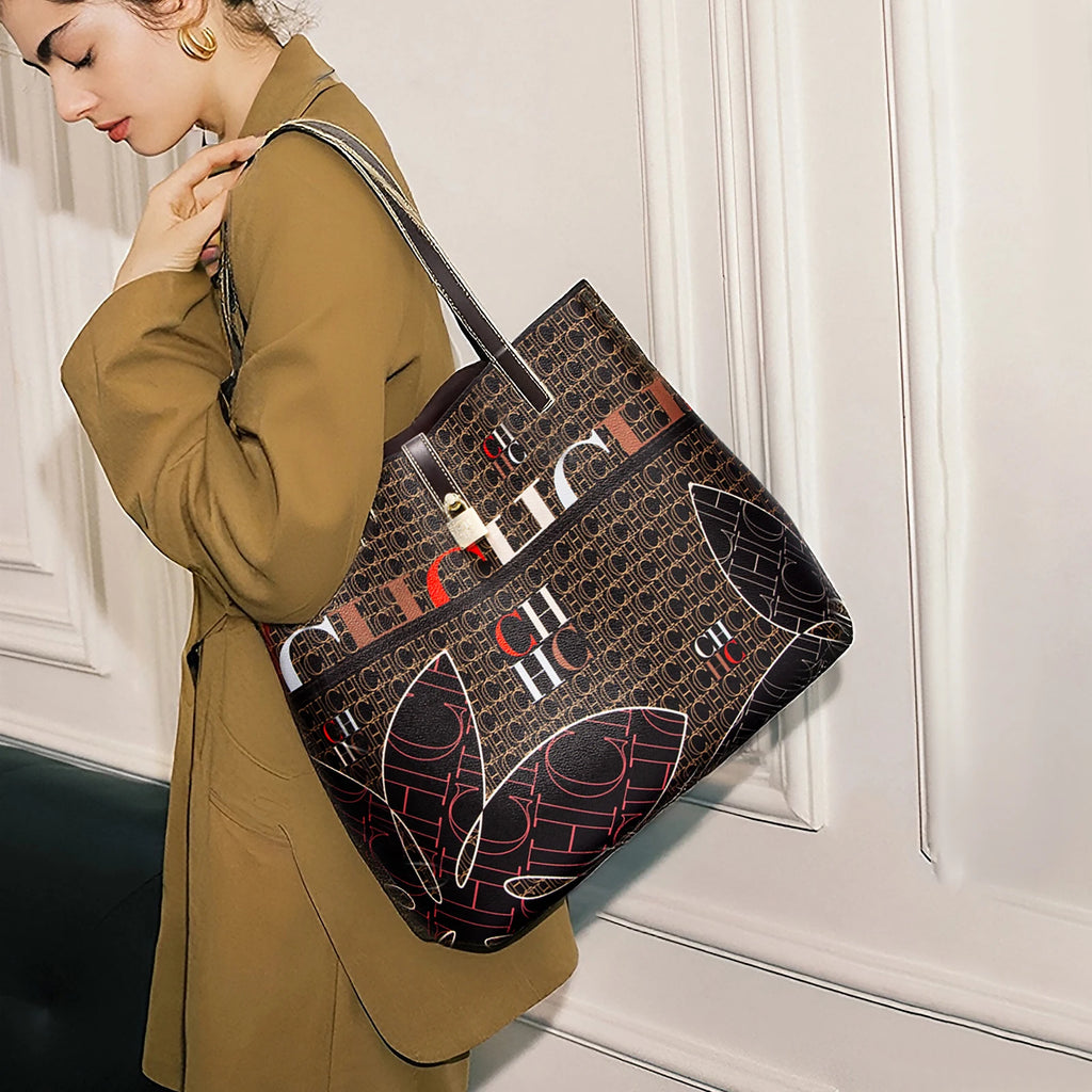 Women's Work 2024 Seasons New Leisure Personalized Tote Bag Fashion Underarm Bag Retro Large Capacity Shoulder Bag